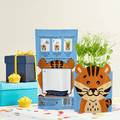 'Toby' Tiger Growable Microgreen Greetings Card