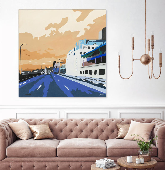 Viaduct Ghosts by Beth Ann Lawson on GIANT ART - blues cityscapes city