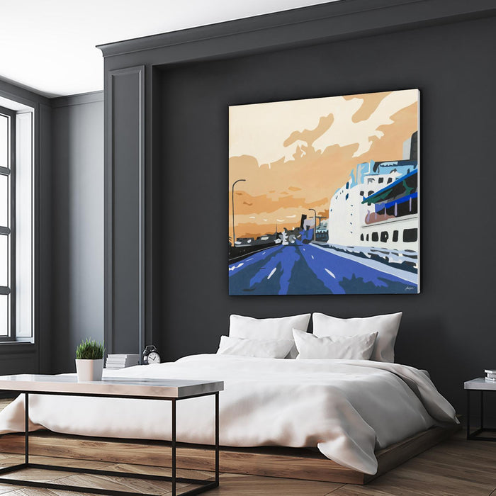 Viaduct Ghosts by Beth Ann Lawson on GIANT ART - blues cityscapes city