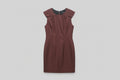 Whistles Brown Wool Pencil Dress UK 10 EU 38 Fitted Wiggle