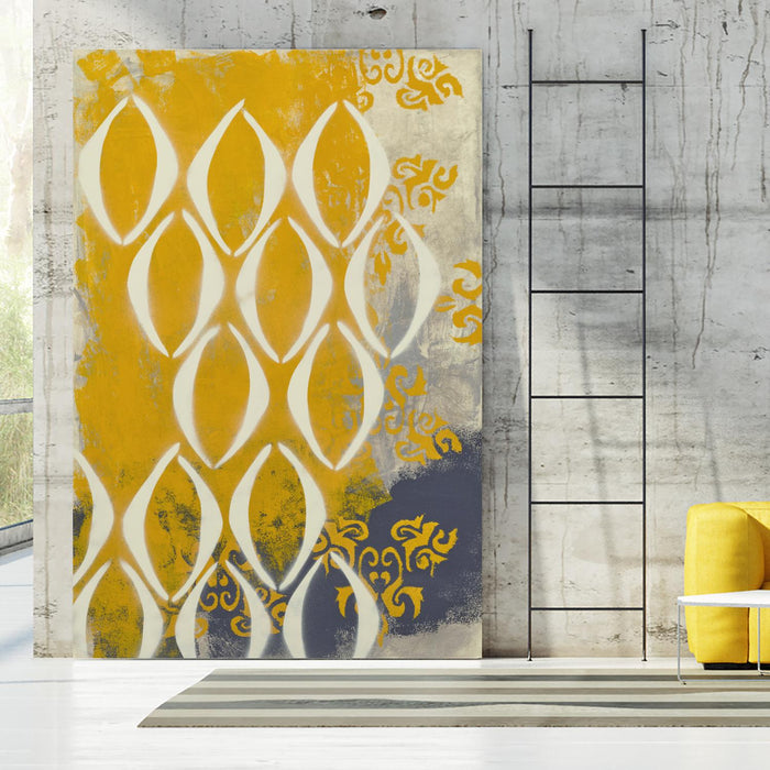 Yellow Pintura 2 by Sid Rativo on GIANT ART - white abstract